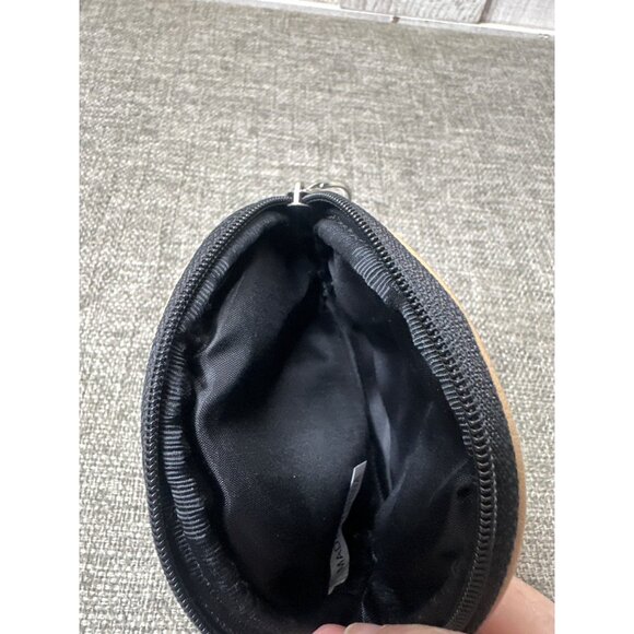 Charming Charlie Womens Girls Keychain Coin Purse Tan & Black Sequin Stripes - Picture 4 of 6